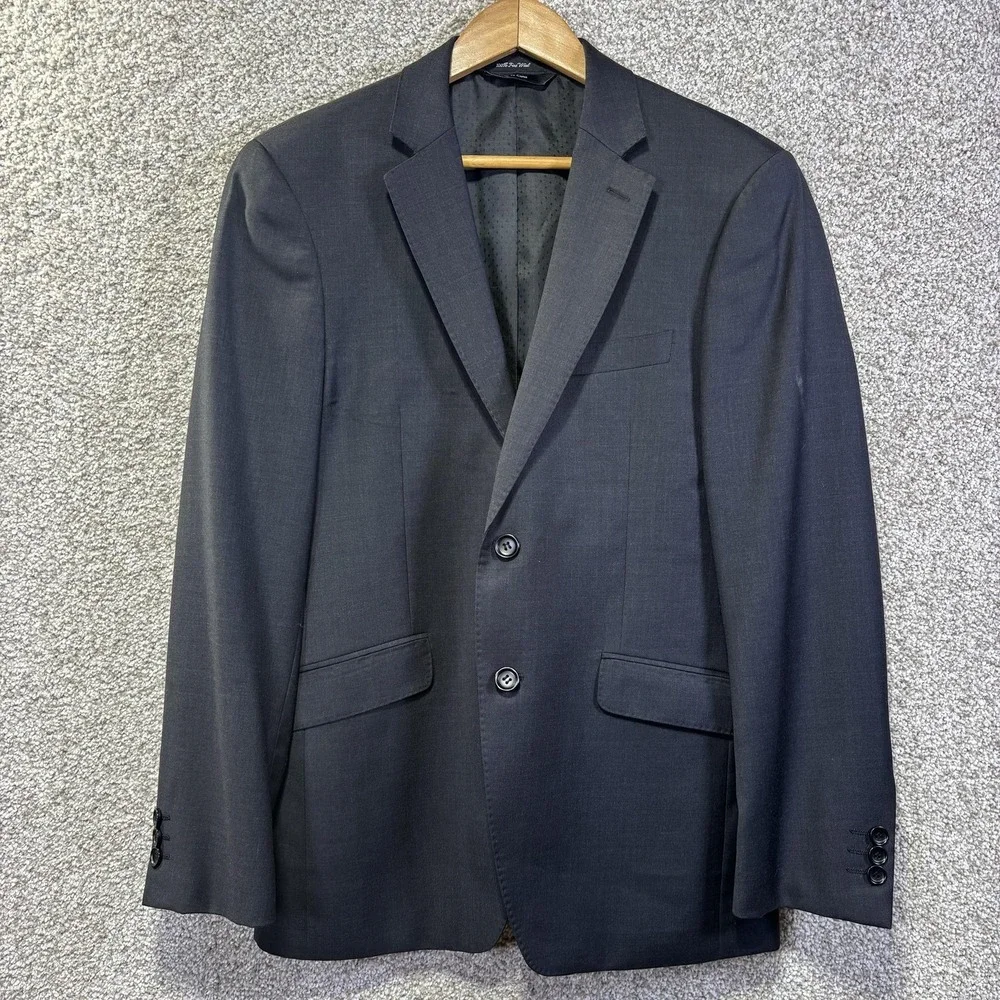 Mantoni‎ Suit Jacket Mens 38R Gray Wool Slim Fit Two Button Business Formal